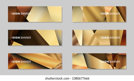 Abstract rectangle vector banners with luxury geometric gradient backgrounds . design templates. future Poster template design