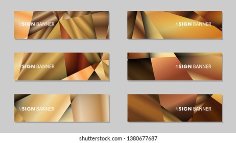 Abstract rectangle vector banners with luxury geometric gradient backgrounds . design templates. future Poster template design