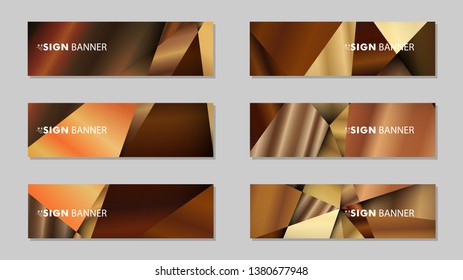 Abstract rectangle vector banners with luxury geometric gradient backgrounds . design templates. future Poster template design