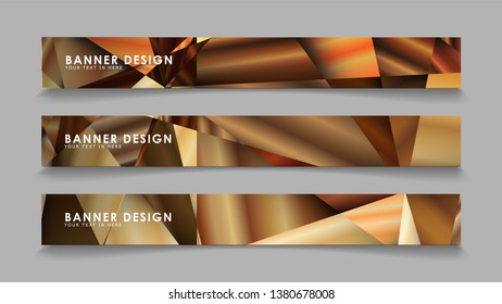 Abstract rectangle vector banners with luxury geometric gradient backgrounds . design templates. future Poster template design
