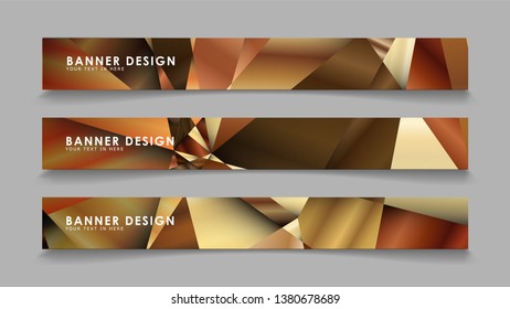 Abstract rectangle vector banners with luxury geometric gradient backgrounds . design templates. future Poster template design