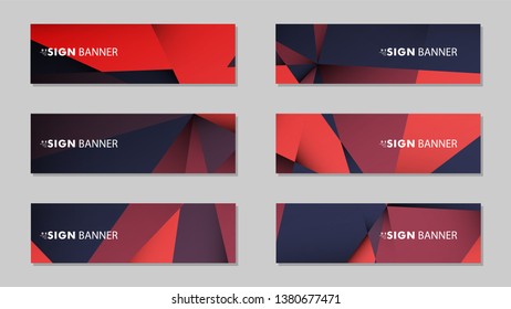 Abstract rectangle vector banners with red black geometric gradient backgrounds . design templates. future Poster template design