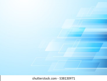 Abstract rectangles in soft blue background