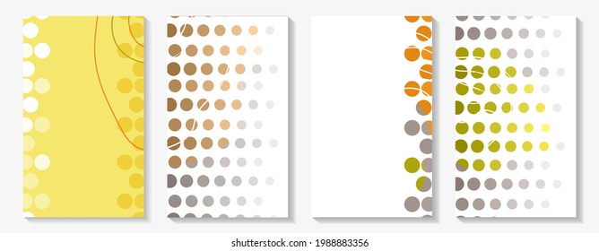 Abstract rectangular backgrounds. Set of vertical covers. Yellow, brown, white colors.
Transitions. Dynamics. Vector illustration. Use for notebooks, diaries, etc. EPS10.
