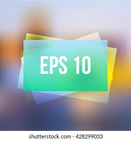 Abstract rectangular banner in green colors vector illustration