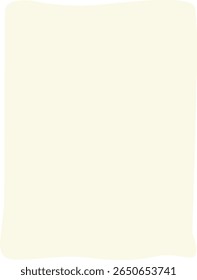 Abstract rectangular cream frame with wavy bottom line, perfect for minimalist posters, product packaging, digital scrapbooking, or creative journaling pages.