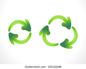 abstract recycle and refresh icon vector illustration