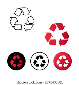 Abstract Recycle Symbol Icon Illustration, can be used for business designs, presentation designs or any suitable designs.