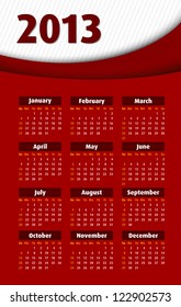 75 2013 12 Month Calendar Stock Vectors, Images & Vector Art | Shutterstock