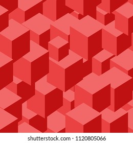 Abstract red 3d squares backround