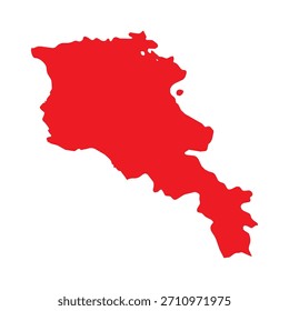 Resumo Mapa simples de Armênia Vermelha
