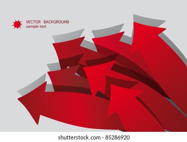 Abstracción de la flecha roja hacia atrás