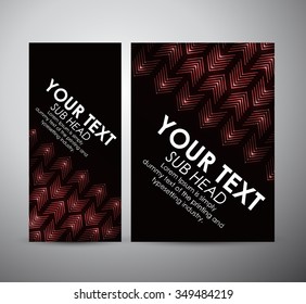 Abstract red Arrow in Brochure business design template or roll up. Vector Illustration 