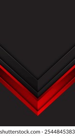 Abstract red arrow direction geometric with blank space on black design modern luxury futuristic background vector illustration.