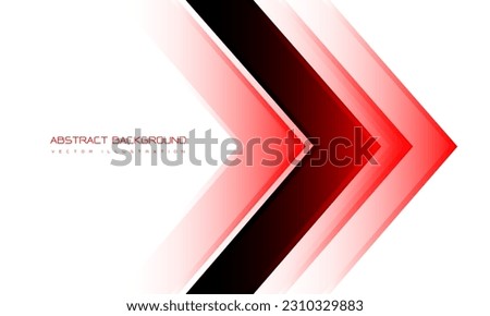 Abstract red arrow direction geometric on white blank space design modern luxury technology futuristic creative background vector illustration.