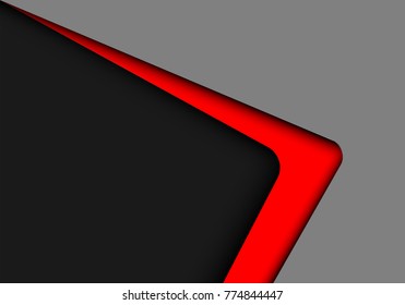 Abstract red arrow direction overlap on gray design modern futuristic background vector illustration.