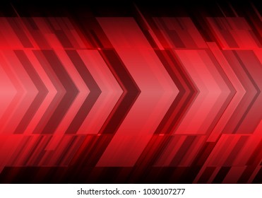 Abstract red arrow futuristic light technology vector background vector illustration.