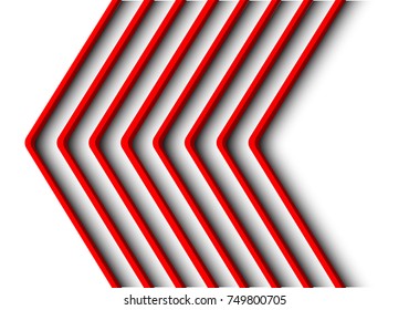 Abstract red arrow lines overlap on white design modern futuristic background texture vector illustration.