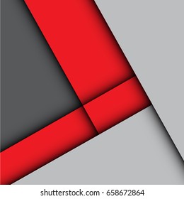 Abstract red arrow on gray design modern background vector illustration.