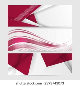 Abstract red arrow white blank space design modern futuristic banner vector illustration. Vector illustration design for presentation, banner, cover, web, flyer, card, poster, wallpaper