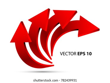 Abstract Red arrows 3D overlap on white design modern business futuristic background vector illustration. - Powered by Shutterstock - Get 15% off with code: PIKWIZARD15