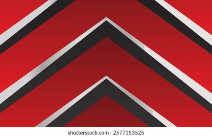 Abstract red arrows stripe background