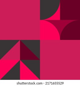 Abstract red art pattern geometric background of geometrical minimalist decorative illustration