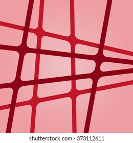 Abstract red backdrop. Red backdrop with overlapping lines. Red backdrop with intersecting stripes.