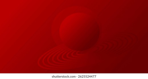 Abstract red background with a red ball.
