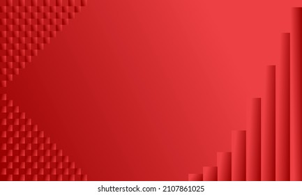 Abstract red background, banner, template. Vector illustration