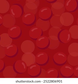 Abstract red background with berries, circles or bubbles in vector. For the cover, background, textiles, social networks, banner, screensaver.