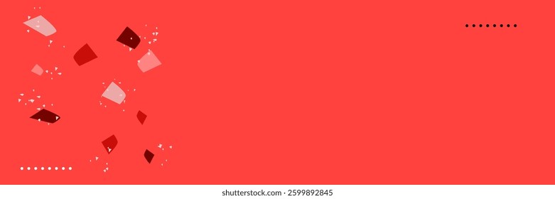 Abstract red background with blank space for text. Minimalist wavy background.