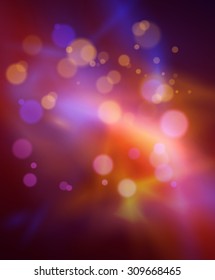 Abstract red background with bokeh defocused lights, vector