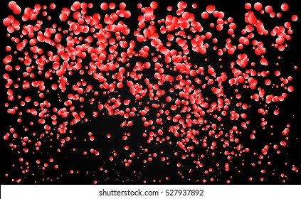 Abstract red background with bokeh light. Vector illustration.