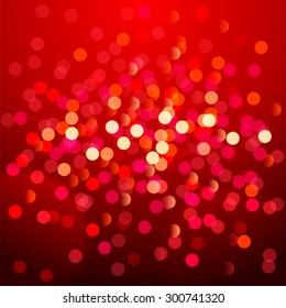 abstract red background with bokeh lights