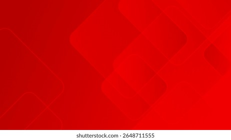 Abstract red background. Bright geometric vector background with overlapping red diamond shapes.