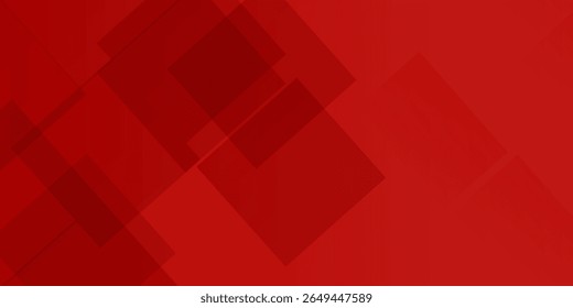 Abstract red background. Bright geometric vector background with overlapping red diamond shapes.