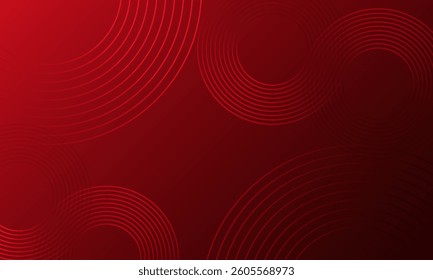 Abstract red background with red circles