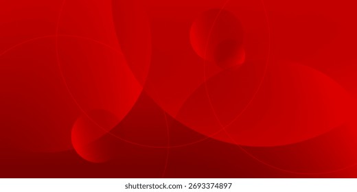 Abstract red background with red circles
