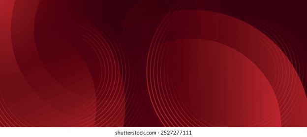 Abstract red background with circles. Applicable for gift card, Poster on wall poster template, EPS 10