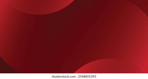 Abstract red background with circles. Applicable for gift card, Poster on wall poster template