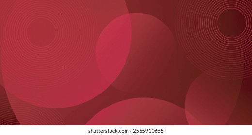 Abstract red background with circles. Applicable for gift card, Poster on wall poster template, EPS 10