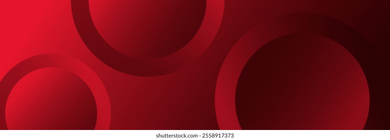 Abstract red background with circles. Applicable for gift card, Poster on wall poster template, EPS 10