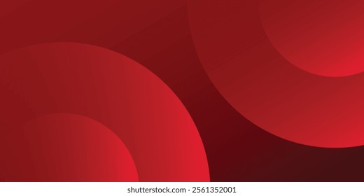 Abstract red background with circles. Applicable for gift card simple