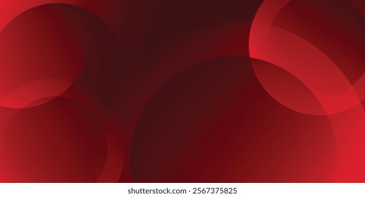 Abstract red background with circles. Applicable for gift card, Poster on wall poster template, EPS 10