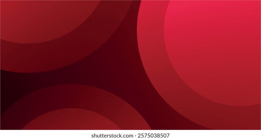Abstract red background with circles.  Applicable for gift card, Poster on wall poster template, EPS 10