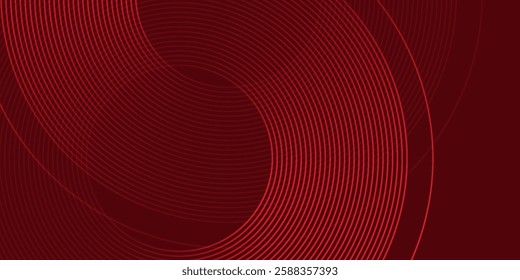 Abstract red background with circles. Applicable for gift card background art modern abstract