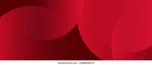 Abstract red background with circles. Applicable for gift card, Poster on wall poster template, EPS 10