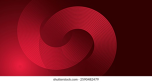 Abstract red background with circles. Applicable for gift card, Poster on wall poster banner modern