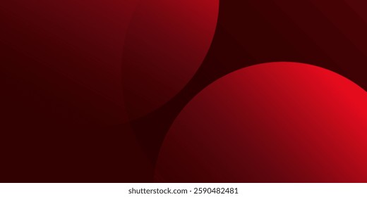 Abstract red background with circles. Applicable for gift card, Poster on wall poster banner modern